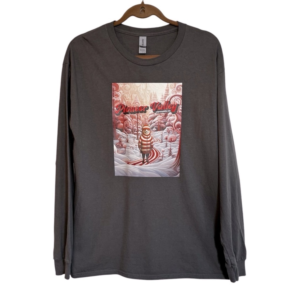 Gildan Men's Pioneer Valley Graphic Long Sleeve T-Shirt Large